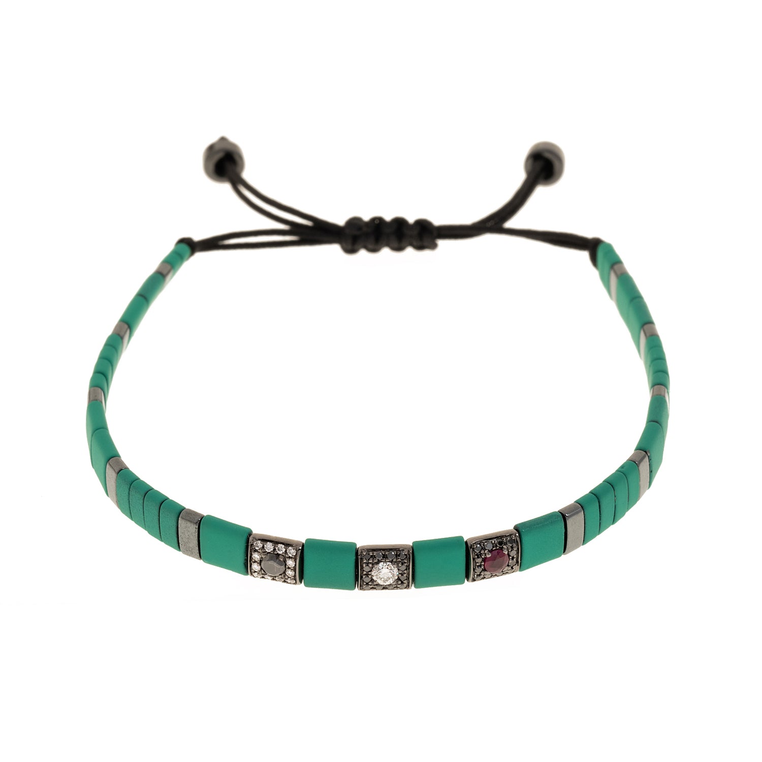 Gold and diamond bracelet. Bracelet with diamonds. Sapphire, ruby and emerald stones. Fine jewellery. Anatol jewelry. Hematite bracelet. Beaded bracelet. Diamond bracelet. Χρυσά κοσμήματα. Χρυσό βραχιόλι. Βραχιόλι με μπριγιάν.