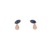 Sapphire Earring. Earrings. 18K gold earring. White Gold, yellow gold, rose gold. Perfect Gift. Earring gift. Fine jewelry. Anatol. Kifissia. Golden Hall. Σκουλαρίκι χρυσό. Σκουλαρίκι  με ζαφείρια. Σκουλαρίκι τρυπητό. Σκουλαρίκι με ζαφείρι. Σκουλαρίκι με διαμάντια. Athens. Κηφισιά. Σκουλαρίκι με μπριγιάν.