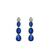 Sapphire Earring. Earrings. 18K gold earring. White Gold, yellow gold, rose gold. Perfect Gift. Earring gift. Fine jewelry. Anatol. Kifissia. Golden Hall. Σκουλαρίκι χρυσό. Σκουλαρίκι  με ζαφείρια. Σκουλαρίκι τρυπητό. Σκουλαρίκι με ζαφείρι. Σκουλαρίκι με διαμάντια. Athens. Κηφισιά. Σκουλαρίκι με μπριγιάν.