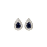 Sapphire Earring. Earrings. 18K gold earring. White Gold, yellow gold, rose gold. Perfect Gift. Earring gift. Fine jewelry. Anatol. Kifissia. Golden Hall. Σκουλαρίκι χρυσό. Σκουλαρίκι  με ζαφείρια. Σκουλαρίκι τρυπητό. Σκουλαρίκι με ζαφείρι. Σκουλαρίκι με διαμάντια. Athens. Κηφισιά. Σκουλαρίκι με μπριγιάν.