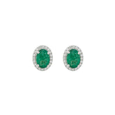 Emerald Earring. Gold and diamond earrings. Anatol. Evan Anatol. Golden Hall. Stud earring.