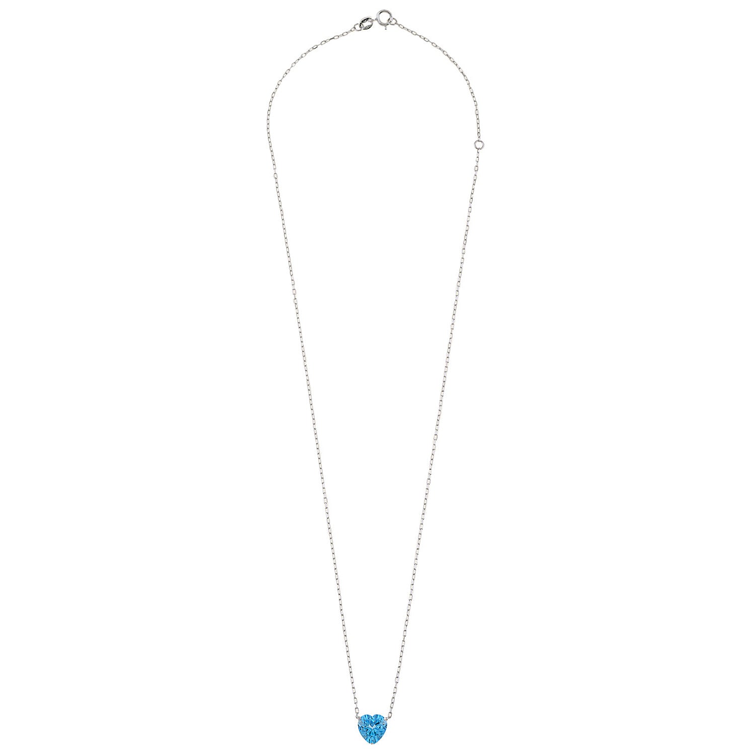 Blue Cloud Heart Necklace