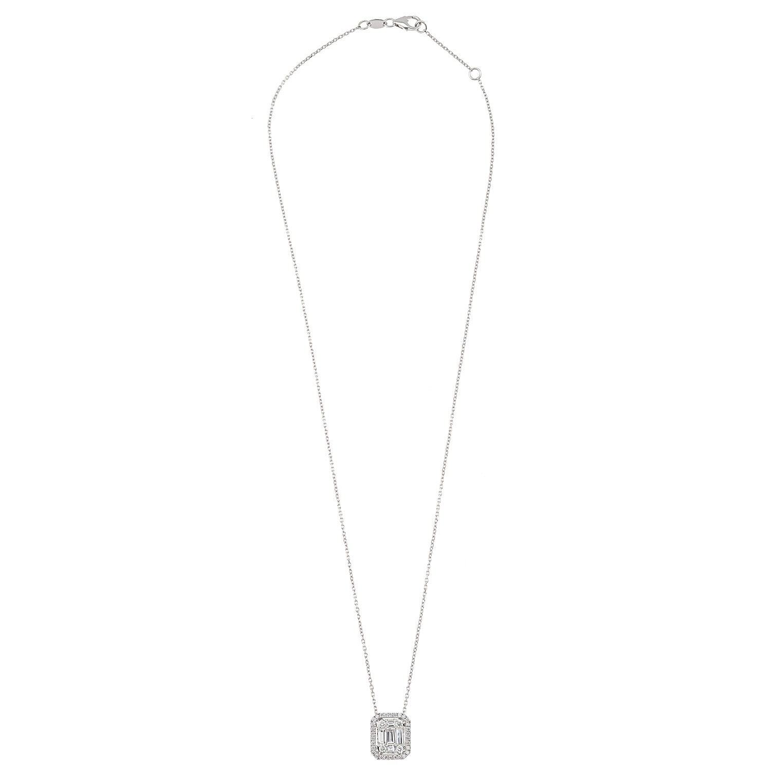 Diamond Rectangle Necklace