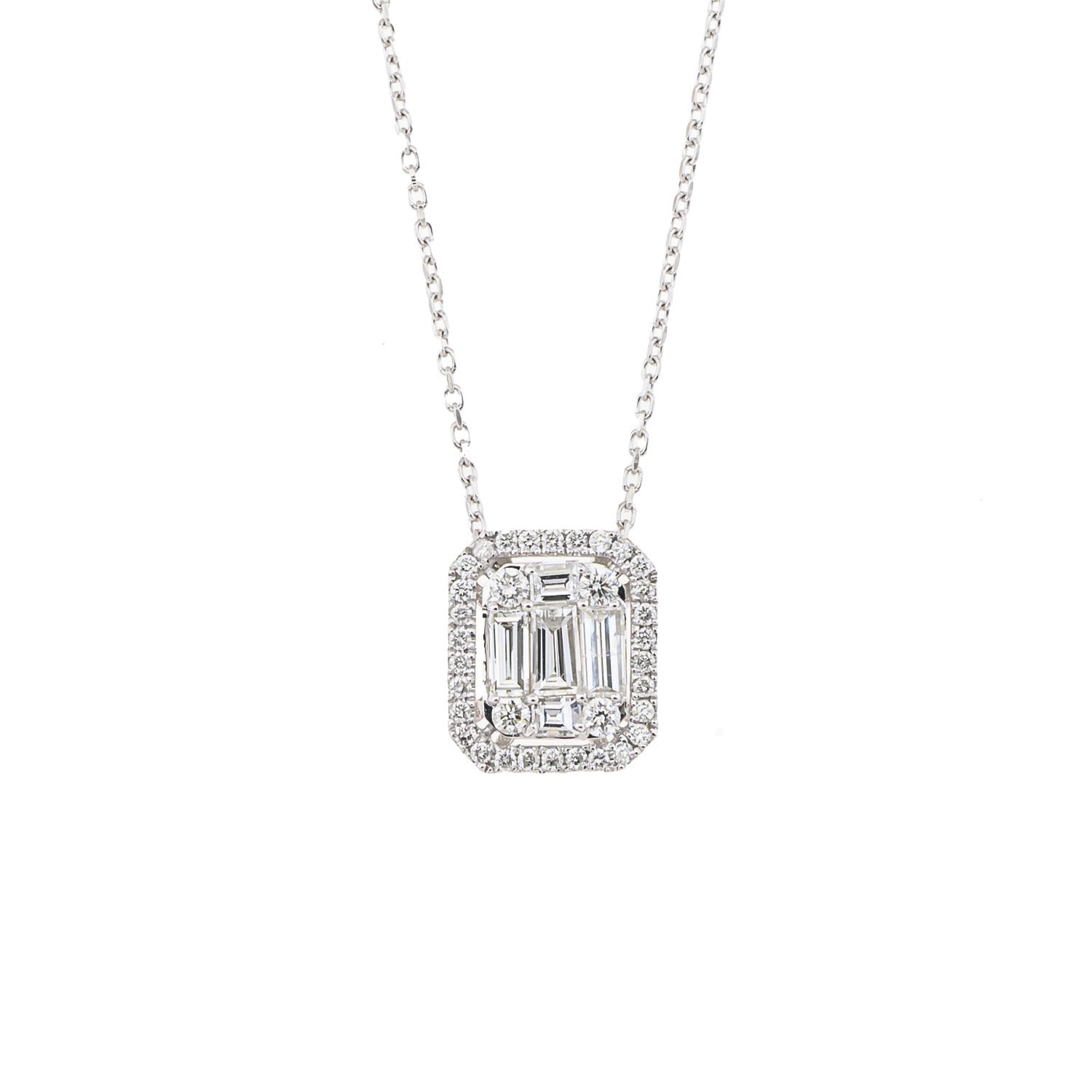 Diamond Rectangle Necklace