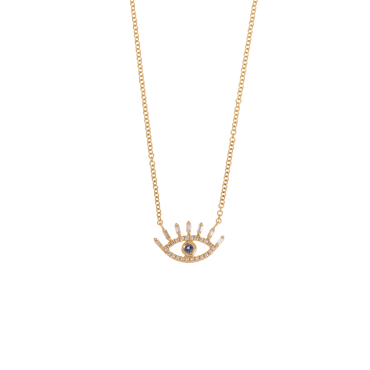 Evil Eye Necklace. Diamond Necklace. Blue Sapphires. Tear drop necklace. 18K Gold. Rose Gold, White Gold, Yellow Gold. Fine Jewelry. Gift. Κολιέ μάτι. Κολιέ για δώρο μάτι. Χρυσό κολιέ. Κολιέ με διαμάντια. Κολιέ με ζαφείρια. Μάτι φυλαχτό. Μάτι με διαμάντια. Στρογγυλό μάτι κολιέ.