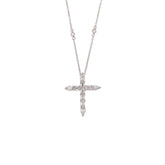 Diamond Cross. Gold and diamond cross. Cross for christening. Cross for baptism. Fine jewellery. Anatol jewellery. Χρυσά κοσμήματα. Κοσμήματα Κηφισιά. Σταυρός χρυσός. Σταυρός με διαμάντια. Βαφτιστικός σταυρός. Σταυρός για βάφτιση.  Σταυρός με μπριγιάν.