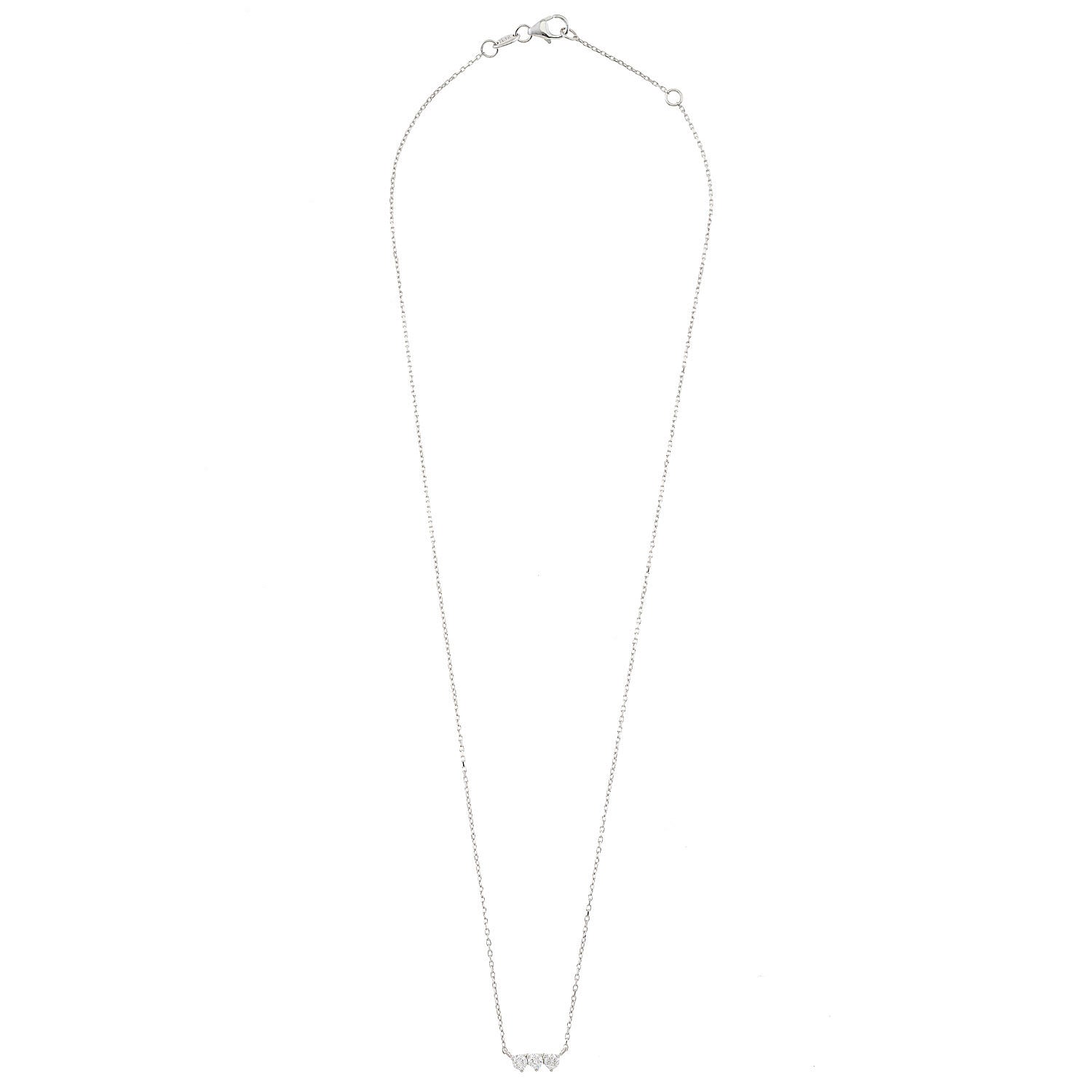 Three Diamond Bar Necklace
