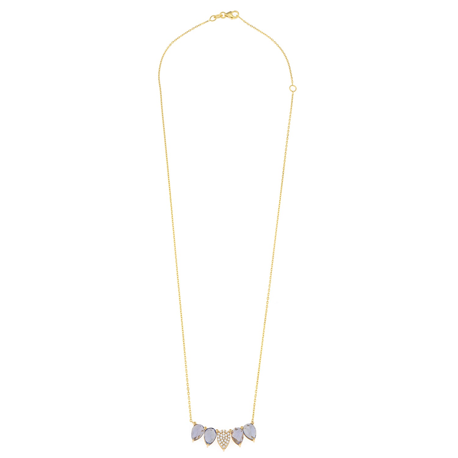 Sapphire Necklace. Sapphire and diamond necklace. Sapphire necklace for gift. Chain necklace. Anatol jewelry. Fine jewelry. Golden Hall. Kifissia. Athens. Χρυσό κολιέ. Κολιέ με διαμάντια. Χρυσά κοσμήματα. Κηφισιά. Κολιέ με μπριγιάν. Κολιέ με ζαφείρια. Κολιέ με μπριγιάν και ζαφείρια.