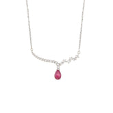 Ruby Necklace. Diamond and ruby necklace. Red stone necklace. Ruby necklace for gift. Rare ruby stone necklace. Diamond jewellery. Anatol jewellery.