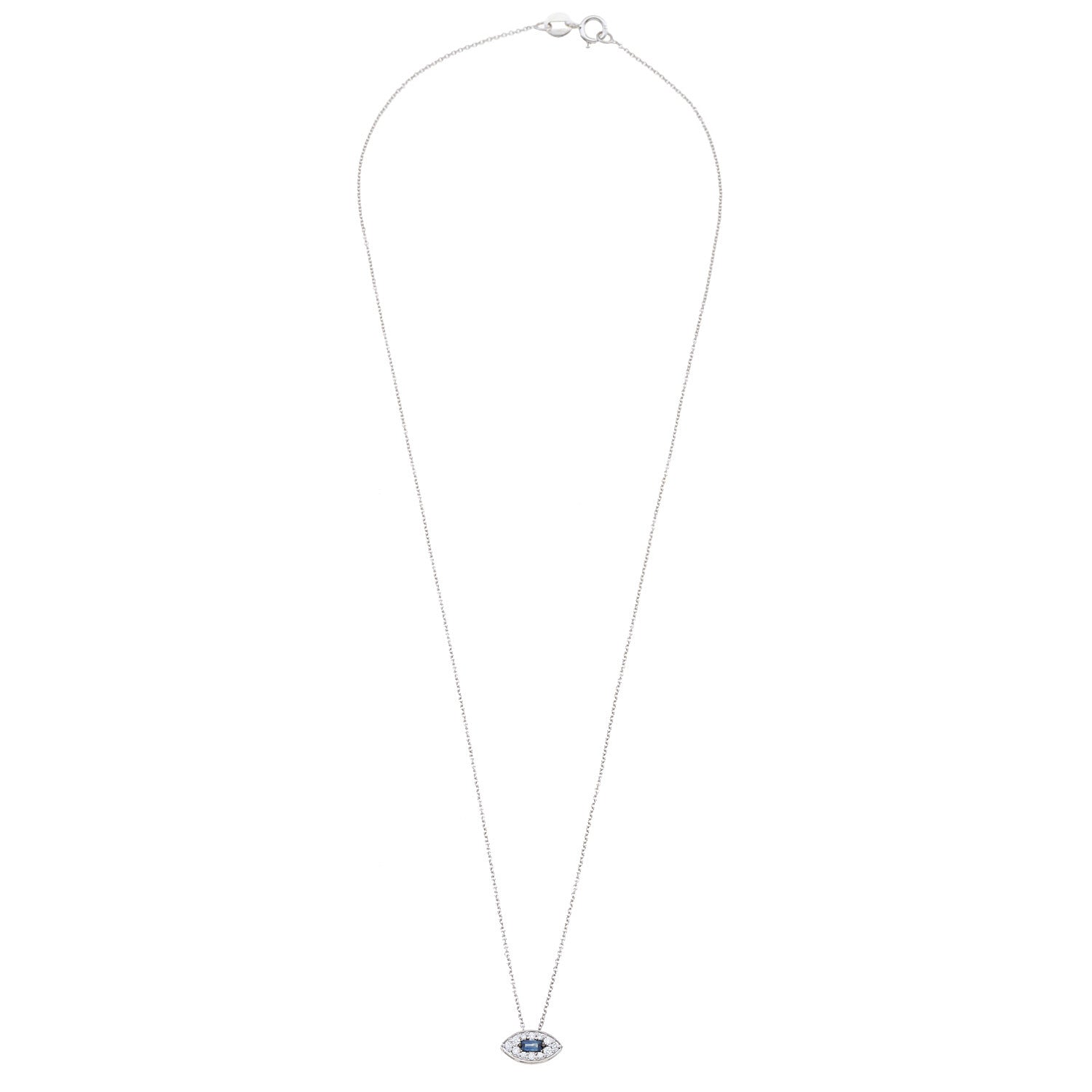 Blue Baguette Eye Necklace