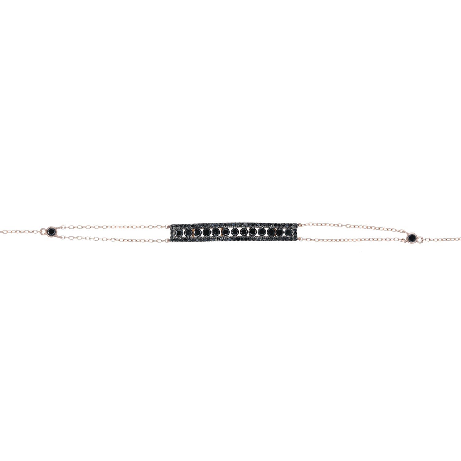Black Diamond Bar Bracelet