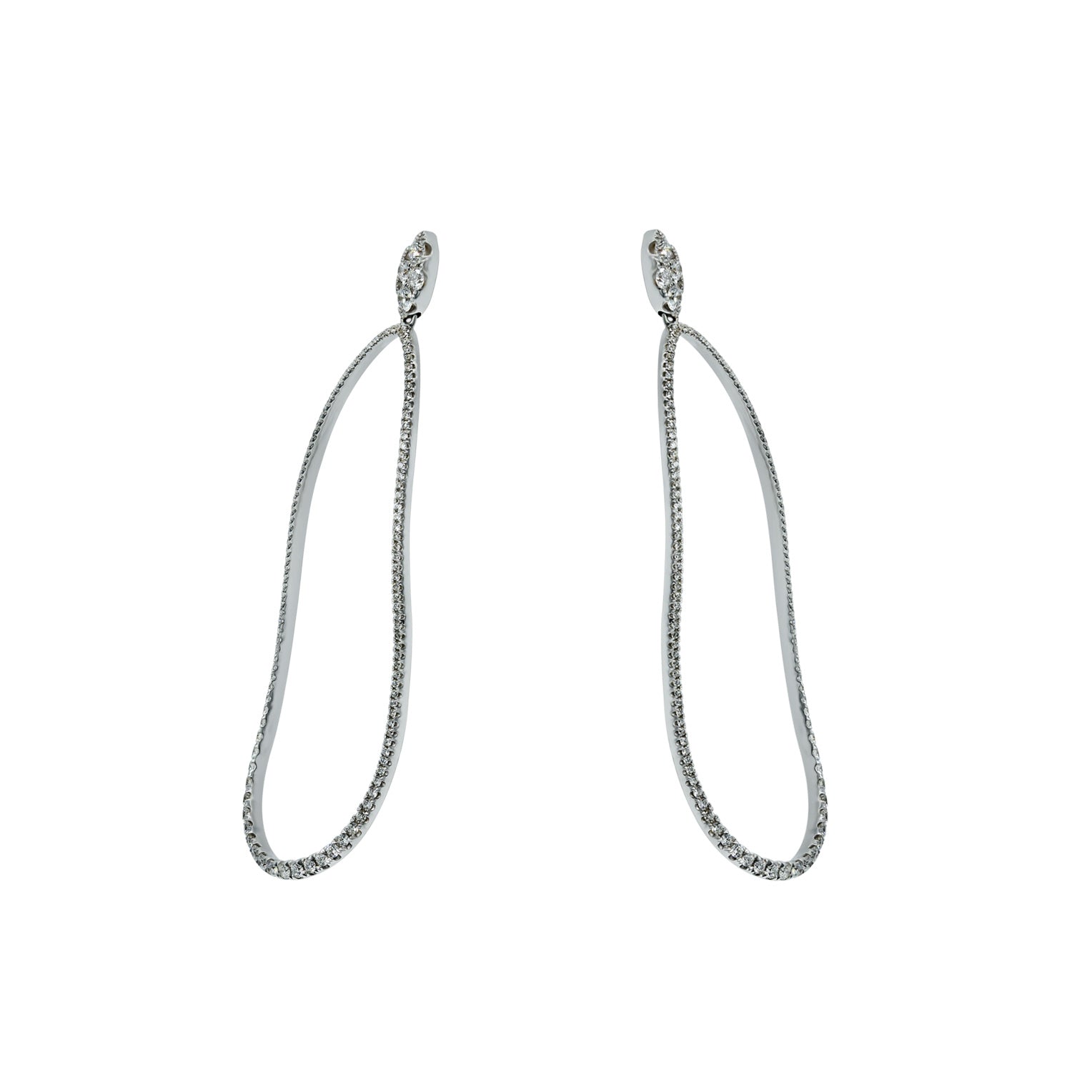 Oval Diamond Earrings