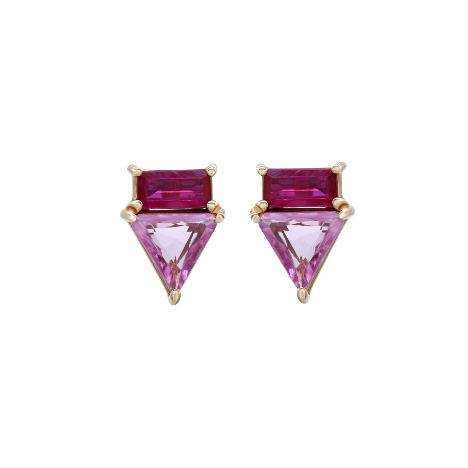 Ruby and Sapphire Earring