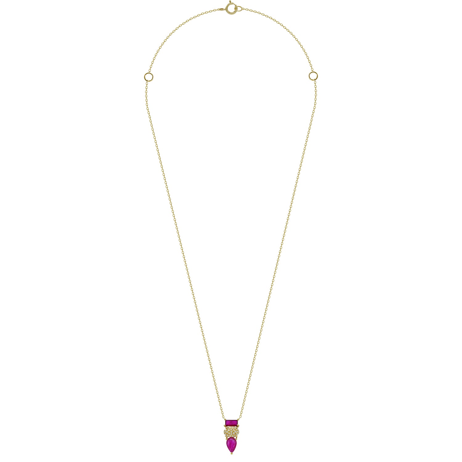Pebble Ruby Necklace