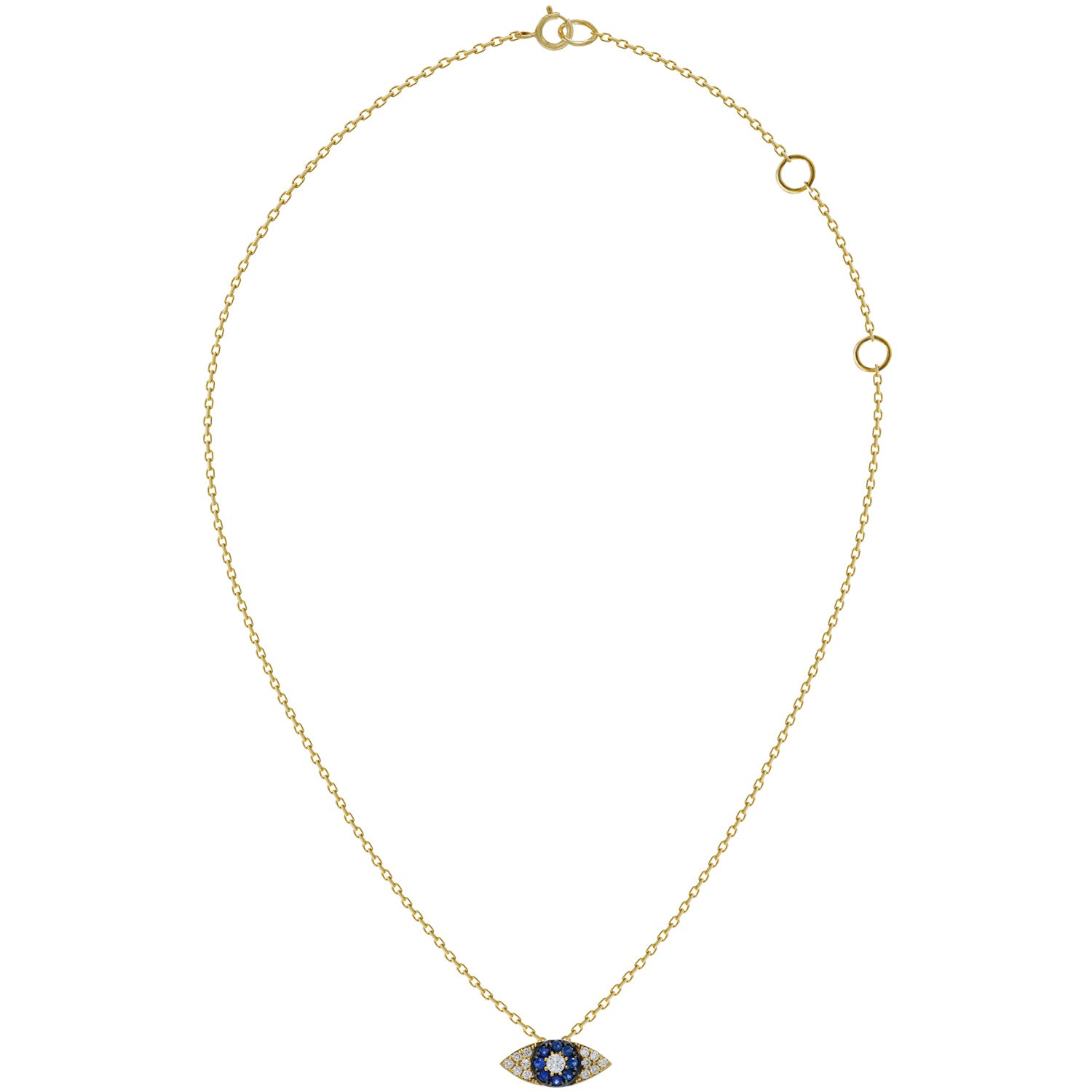 Diamond evil eye necklace