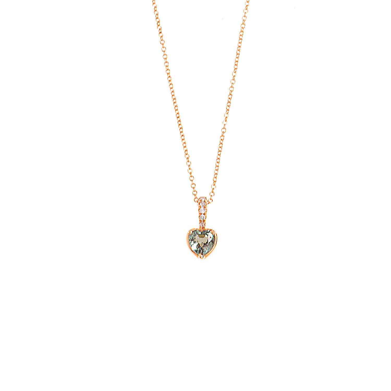 Green Sapphire Diamond Necklace