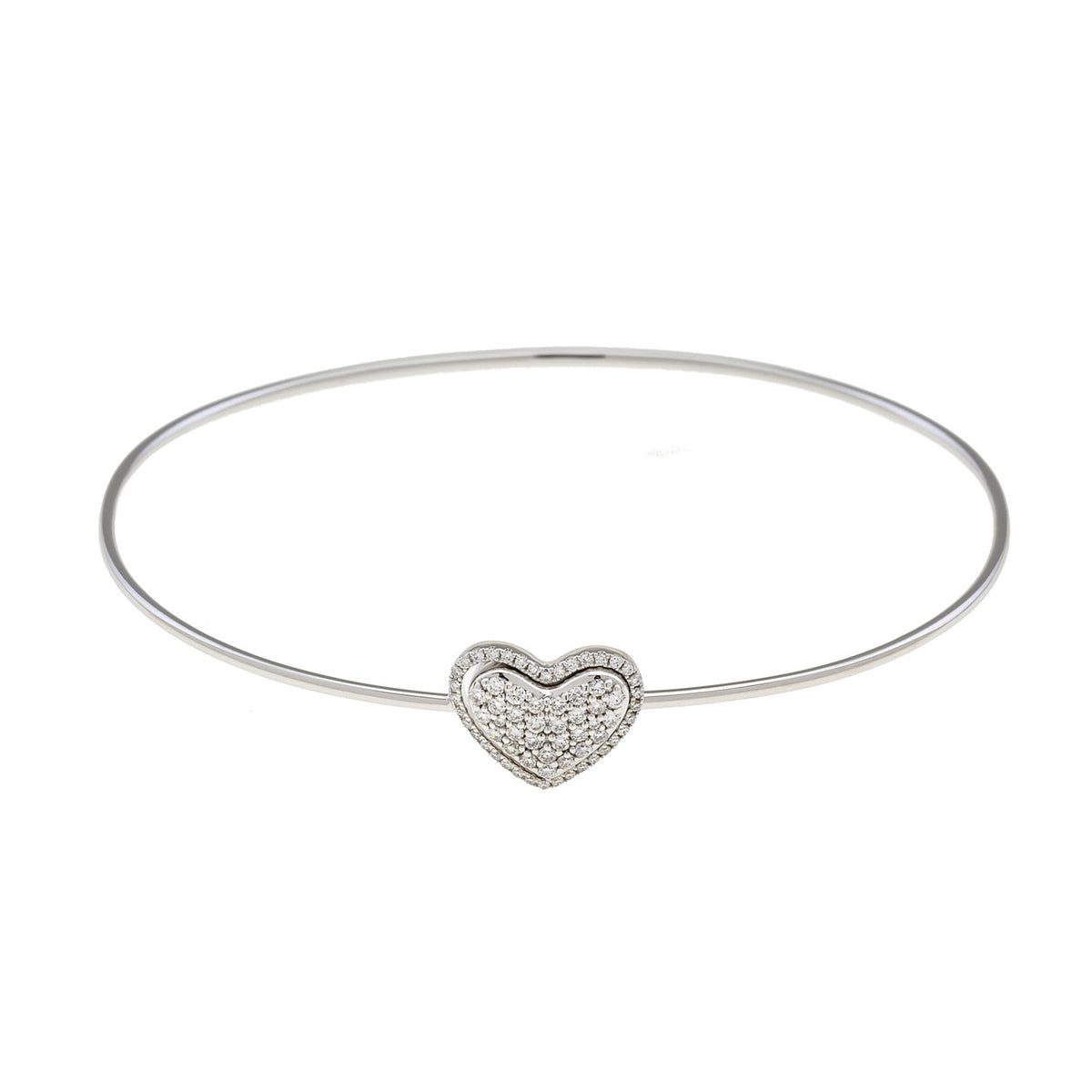 Heart Bangle Bracelet