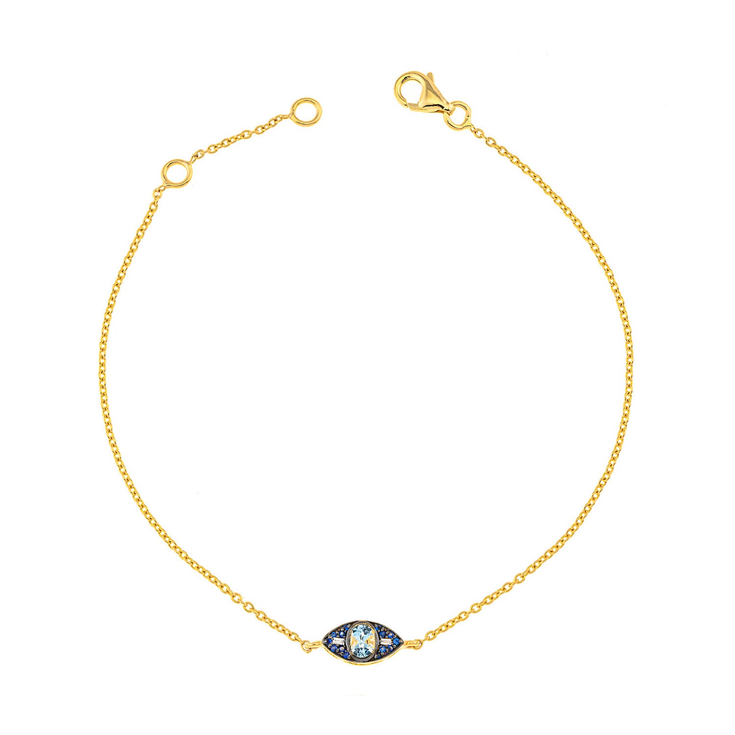 Evil eye bracelet. Diamond evil eye bracelet. Evil eye chain bracelet. Sapphire and diamond eye bracelet. Eye bracelet. Eye jewellery. Anatol jewellery. Χρυσά κοσμήματα. Κόσμημα με μάτι. Βραχιόλι με μάτι. Χρυσό μάτι με μπριγιάν. Ανατολ κοσμήματα.