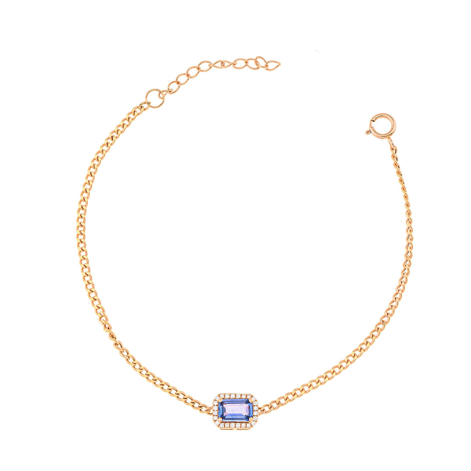 Gold and diamond chain bracelet. Sapphire bracelet. Blue Sapphire bracelet. Diamond and sapphire bracelet. Anatol jewellery. Fine jewellery. Χρυσά κοσμήματα. Χρυσό βραχιόλι. Βραχιόλι με μπριγιάν. Βραχιόλι με ζαφείρι. Βραχιόλι με διαμάντια και ζαφείρια.