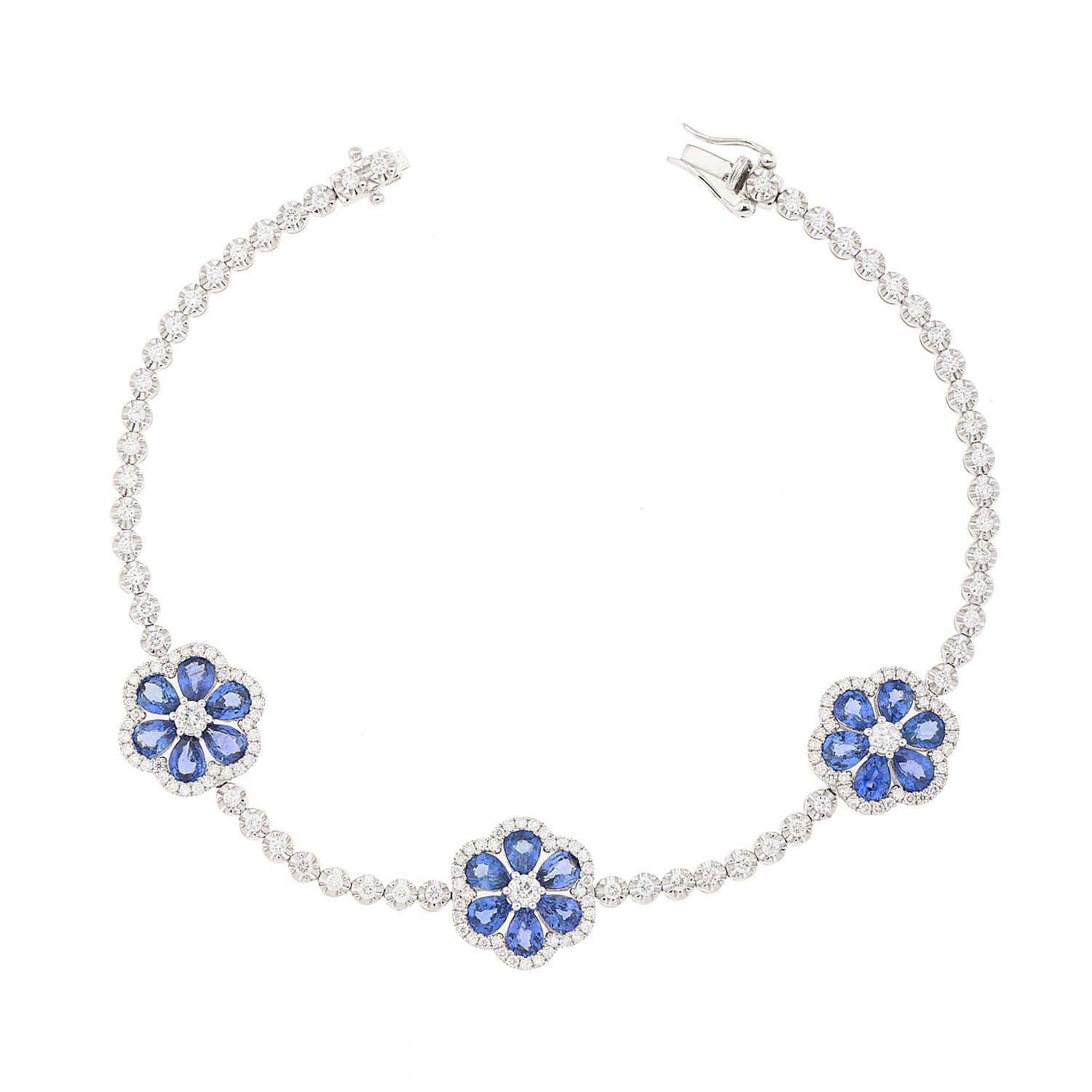 Sapphire Flowers Bracelet