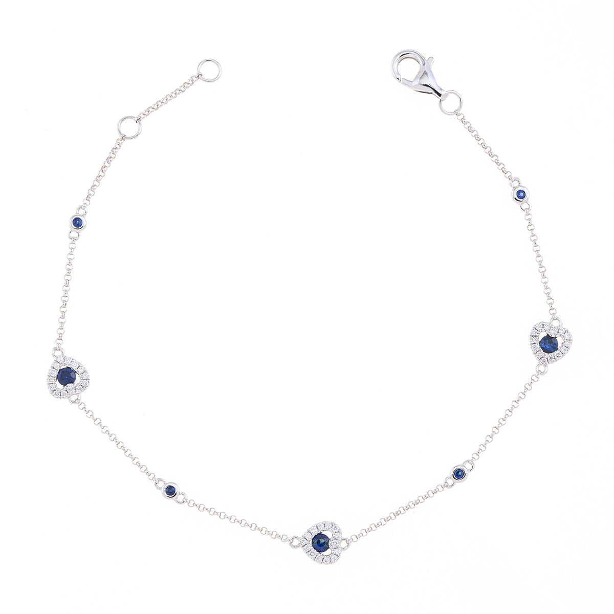 Blue Hearts Bracelet