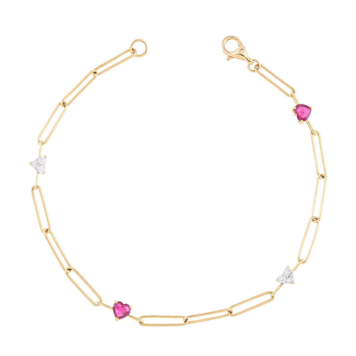Hearts on Chain Bracelet