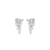 Fine Jewelry Earring. Gold and diamond earring. High end jewelry earring.. Anatol jewelry. Golden Hall. Diamond Cluster Earring.