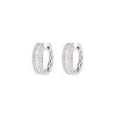 Baguette Cut Diamonds Hoop Earrings