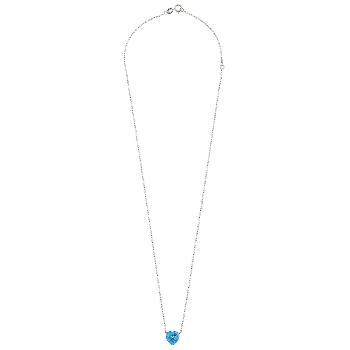 Blue Cloud Heart Necklace