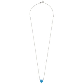 Blue Cloud Heart Necklace