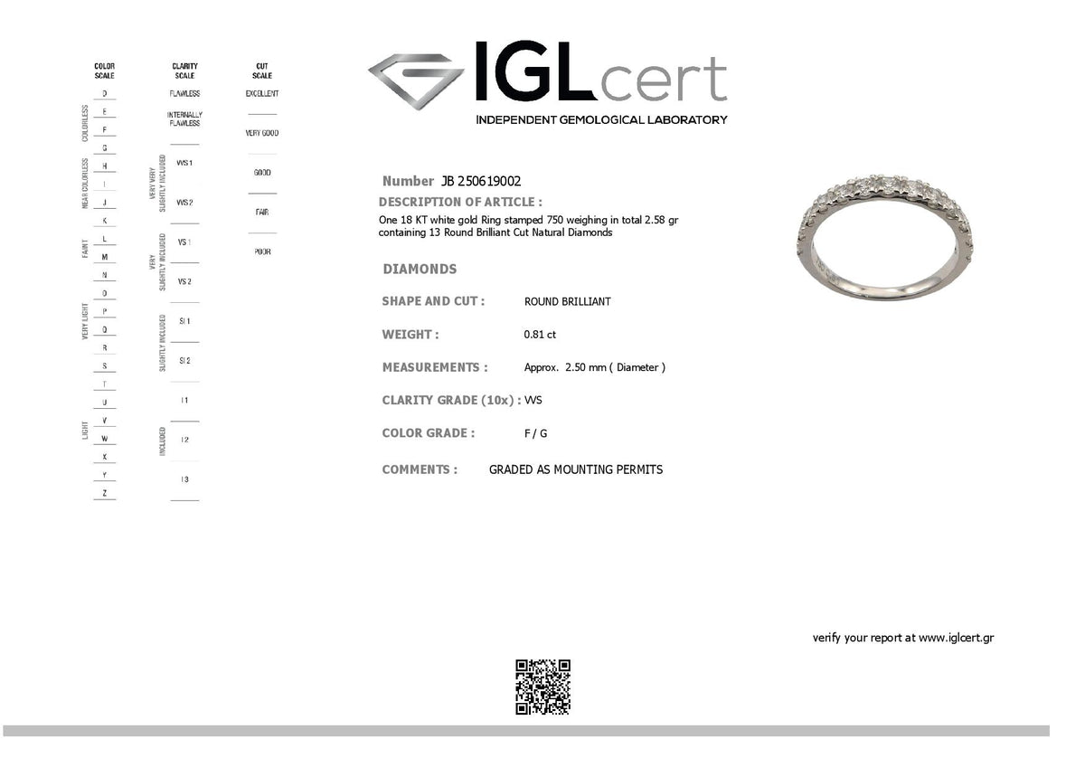 0.81ct Diamond Eternity Ring