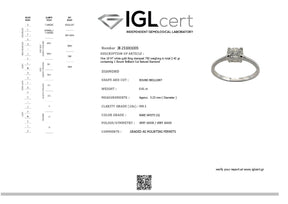 0.61CT, G, VVS2, Icon Engagement Ring