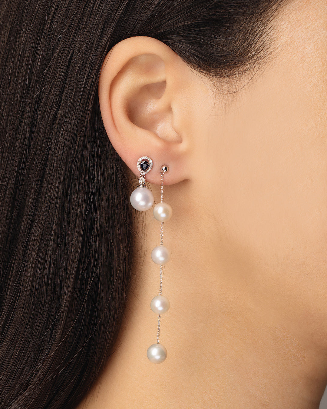 Pearls on Chain Earring