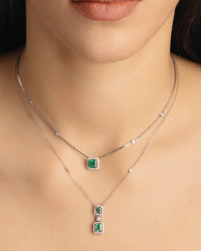 Square Emerald Necklace
