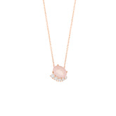 Fine Jewelry Necklace. Diamond Necklace. Golden Hall. Χρυσά κοσμήματα. Κοσμήματα Κηφισιά. Κολιέ με διαμάντια. Κολιέ με μπριγιάν. Ακριβό Κολιέ. Χρυσό Κολιέ. Pink Quartz Necklace.