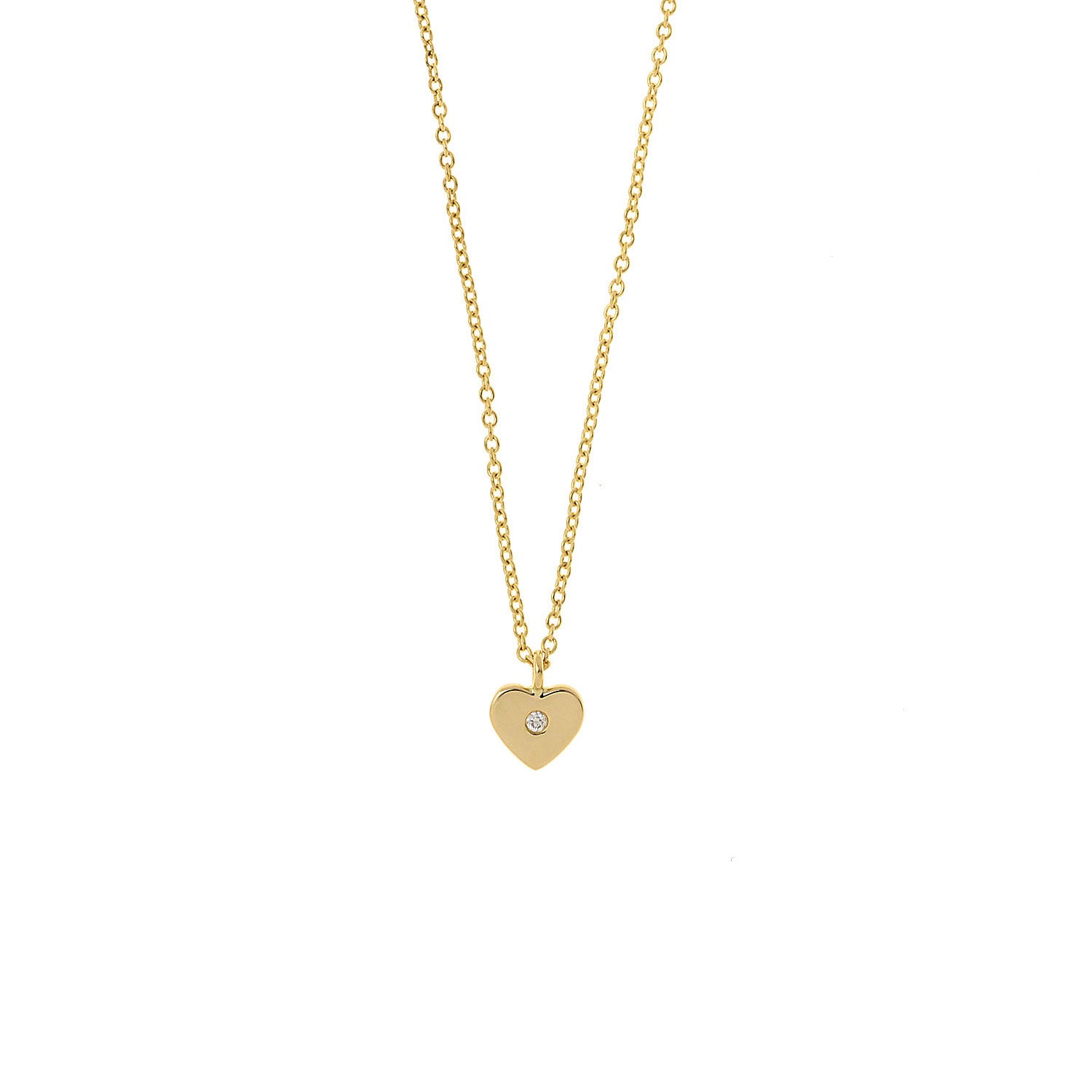 Single Diamond Heart Necklace