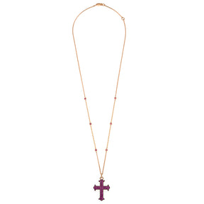 Diamond Cross. Gold and diamond cross. Cross for christening. Cross for baptism. Fine jewellery. Anatol jewellery. Χρυσά κοσμήματα. Κοσμήματα Κηφισιά. Σταυρός χρυσός. Σταυρός με διαμάντια. Βαφτιστικός σταυρός. Σταυρός για βάφτιση.  Σταυρός με μπριγιάν. Ruby cross necklace.