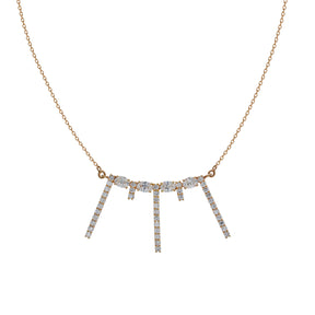 Oval Diamond Bar Necklace