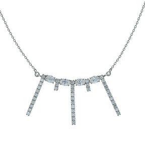 Oval Diamond Bar Necklace