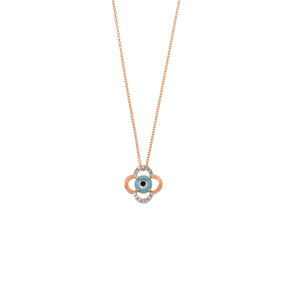 Turquoise eye necklace Cross necklace. Gift necklace. Gold necklace. Diamond necklace. Precious stone necklace. Evil Eye necklace. Chain necklace. Easy to wear necklace. Anatol jewelry. Fine jewelry. Golden Hall. Kifissia. Athens. Χρυσό κολιέ. Κολιέ με διαμάντια. Χρυσά κοσμήματα. Κηφισιά. Κολιέ με μπριγιάν.