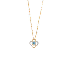 Turquoise eye necklace Cross necklace. Gift necklace. Gold necklace. Diamond necklace. Precious stone necklace. Evil Eye necklace. Chain necklace. Easy to wear necklace. Anatol jewelry. Fine jewelry. Golden Hall. Kifissia. Athens. Χρυσό κολιέ. Κολιέ με διαμάντια. Χρυσά κοσμήματα. Κηφισιά. Κολιέ με μπριγιάν.