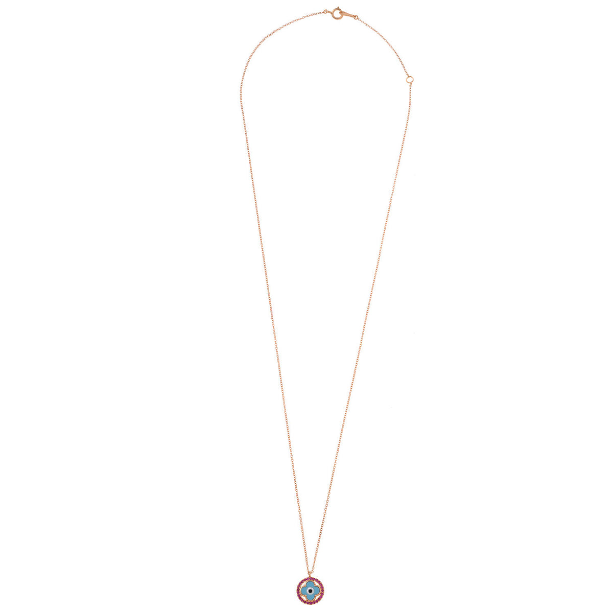 Ruby Circle Eye Necklace