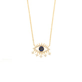 Evil Eye Necklace. Diamond Necklace. Blue Sapphires. Tear drop necklace. 18K Gold. Rose Gold, White Gold, Yellow Gold. Fine Jewelry. Gift. Κολιέ μάτι. Κολιέ για δώρο μάτι. Χρυσό κολιέ. Κολιέ με διαμάντια. Κολιέ με ζαφείρια. Μάτι φυλαχτό. Μάτι με διαμάντια. Στρογγυλό μάτι κολιέ.