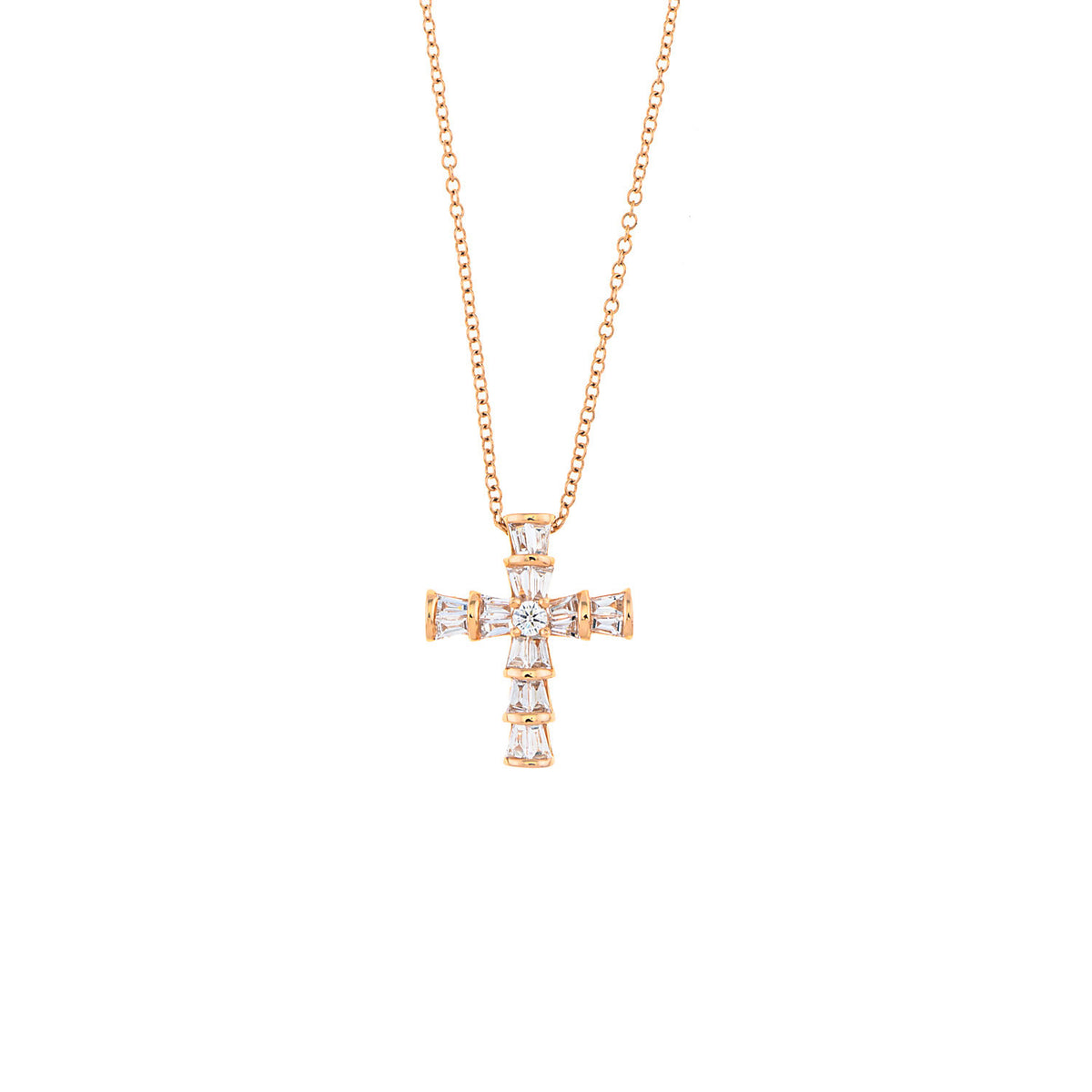 Diamond Cross. Gold and diamond cross. Cross for christening. Cross for baptism. Evan Anatol. Golden Hall. Greece.