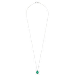 Emerald Necklace. Diamond and emerald necklace. Gift necklace. Gold necklace. Diamond necklace. Precious stone necklace. Rose gold necklace. Chain necklace. Easy to wear necklace. Anatol jewelry. Fine jewelry. Golden Hall. Kifissia. Athens.