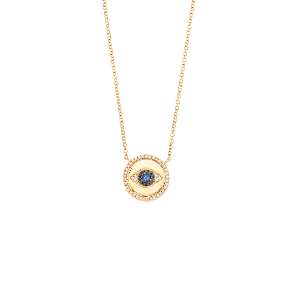 Evil Eye Necklace. Diamond Necklace. Blue Sapphires. Tear drop necklace. 18K Gold. Rose Gold, White Gold, Yellow Gold. Fine Jewelry. Gift. Κολιέ μάτι. Κολιέ για δώρο μάτι. Χρυσό κολιέ. Κολιέ με διαμάντια. Κολιέ με ζαφείρια. Μάτι φυλαχτό. Μάτι με διαμάντια. Στρογγυλό μάτι κολιέ.