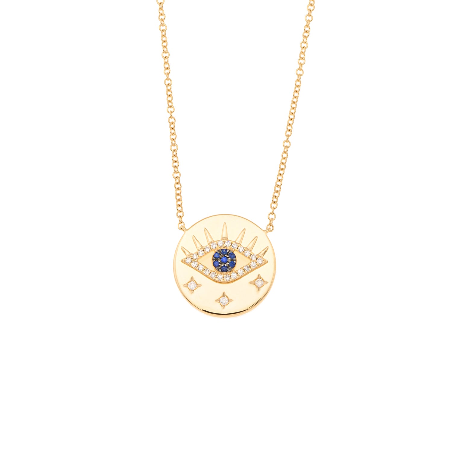 Evil Eye Necklace. Diamond Necklace. Blue Sapphires. Tear drop necklace. 18K Gold. Rose Gold, White Gold, Yellow Gold. Fine Jewelry. Gift. Κολιέ μάτι. Κολιέ για δώρο μάτι. Χρυσό κολιέ. Κολιέ με διαμάντια. Κολιέ με ζαφείρια. Μάτι φυλαχτό. Μάτι με διαμάντια. Στρογγυλό μάτι κολιέ.