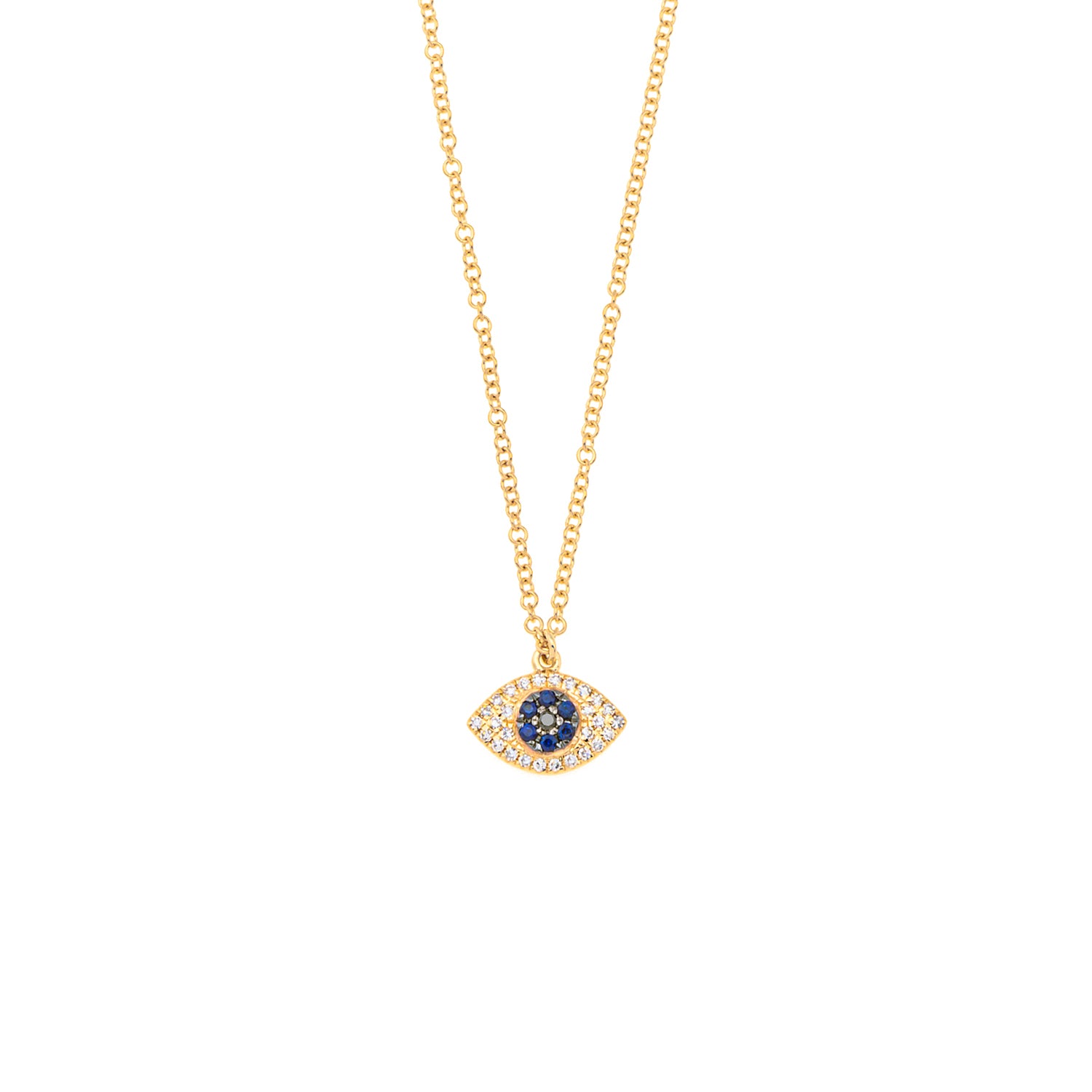 Evil Eye Necklace. Diamond Necklace. Blue Sapphires. Tear drop necklace. 18K Gold. Rose Gold, White Gold, Yellow Gold. Fine Jewelry. Gift. Κολιέ μάτι. Κολιέ για δώρο μάτι. Χρυσό κολιέ. Κολιέ με διαμάντια. Κολιέ με ζαφείρια. Μάτι φυλαχτό. Μάτι με διαμάντια. Στρογγυλό μάτι κολιέ.