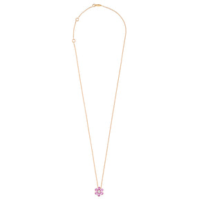 Flower necklace. Pink sapphire necklace. Evan Anatol. Anatol jewellery. Golden Hall. Athens. Greek jewellery. Diamond Necklace. Fine Jewellery.