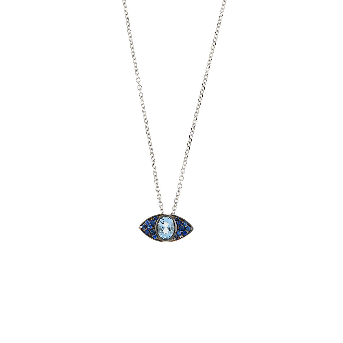 Evil Eye Necklace. Diamond Necklace. Blue Sapphires. Tear drop necklace. Fine Jewelry. Gift. Κολιέ μάτι. Κολιέ για δώρο μάτι. Χρυσό κολιέ. Κολιέ με διαμάντια. Κολιέ με ζαφείρια. Μάτι φυλαχτό. Μάτι με διαμάντια. Στρογγυλό μάτι κολιέ.